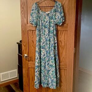 Loft Floral Dress Large NWOT